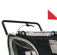 Lade das Bild in den Galerie-Viewer, DMS® Fahrradanhänger 2-in-1 Kinderanhänger Jogger Kinderwagen für 2 Kinder mit 5-Punkt-Sicherheitsgurt & Radschutz