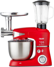 Lade das Bild in den Galerie-Viewer, DMS 3 in 1 Küchenmaschine | Knetmaschine und Rührmaschine in einer 5 L Edelstahlschüssel mit Deckel verschiedene Farben