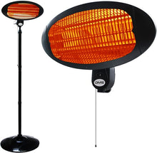 Lade das Bild in den Galerie-Viewer, DMS® 2in1 Stand Infrarotstrahler | 2000 Watt | Heizstrahler | Standheizer | Terrassenstrahler | Wärmestrahler | Innen- und Außenbereich | Wandhalterung | Heizkörper | 3 Heizstufen SH-2000