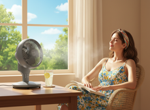 Lade das Bild in den Galerie-Viewer, 360° Ventilator – Flexible Frische für jeden Raum