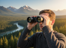 Lade das Bild in den Galerie-Viewer, Fernglas 10x50 – 10x Vergrößerung, 50mm Objektiv, BK-7 Optik, Großes Sehfeld 120m, inkl. Tasche & Zubehör – Ideal für Natur, Vogelbeobachtung & Sport