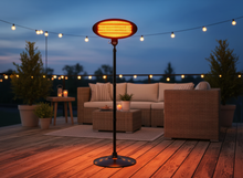 Lade das Bild in den Galerie-Viewer, DMS® 2in1 Stand Infrarotstrahler | 2000 Watt | Heizstrahler | Standheizer | Terrassenstrahler | Wärmestrahler | Innen- und Außenbereich | Wandhalterung | Heizkörper | 3 Heizstufen SH-2000