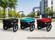 Lade das Bild in den Galerie-Viewer, DMS® Fahrradanhänger Lastenanhänger FH-01 mit Kugel-Kupplung für 26–28 Zoll Fahrräder | 70 L Box 60 kg