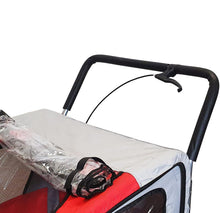 Lade das Bild in den Galerie-Viewer, DMS® Fahrradanhänger 2-in-1 Kinderanhänger Jogger Kinderwagen für 2 Kinder mit 5-Punkt-Sicherheitsgurt &amp; Radschutz
