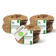Kokosnussseil Ersatz für Kratzpfosten mit Ersatzteil - 7mm 3x50m - Naturfaser ungefärbt - letzte G.