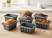 Lade das Bild in den Galerie-Viewer, COOLINATO Silikon Mini-Stollen Set 6-tlg. – Backspaß Silikonformen Giesßformen
