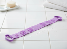 Lade das Bild in den Galerie-Viewer, Orbisana 2er Set Körperwaschgürtel – Waschhilfe &amp; Massage für Rücken, Blau &amp; Violett
