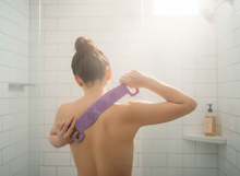 Lade das Bild in den Galerie-Viewer, Orbisana 2er Set Körperwaschgürtel – Waschhilfe &amp; Massage für Rücken, Blau &amp; Violett
