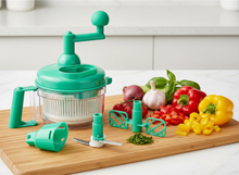 Lade das Bild in den Galerie-Viewer, Cucinella Multizerkleinerer 12-teilig – Küchenhelfer Zerkleinerer Allesschneider mit Zubehör
