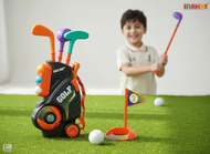 HYAKIDS Golf Set Spielzeug für Kinder – Kinder Golfspiel mit 3 Golfschlägern & 3 Golfbällen, Lernspielzeug ab 4 Jahre