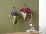 Pure Living 2er Set Wandvase Pflanzen Deko Wandpflanzen Halter modern – für Zimmerpflanzen, Sukkulenten, Trockenblumen & Kräuter