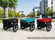 DMS® Fahrradanhänger Lastenanhänger FH-01 mit Kugel-Kupplung für 26–28 Zoll Fahrräder | 70 L Box 60 kg
