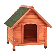 Hundehütte natura Hundehütte mit Satteldach Kiefernholz gang1