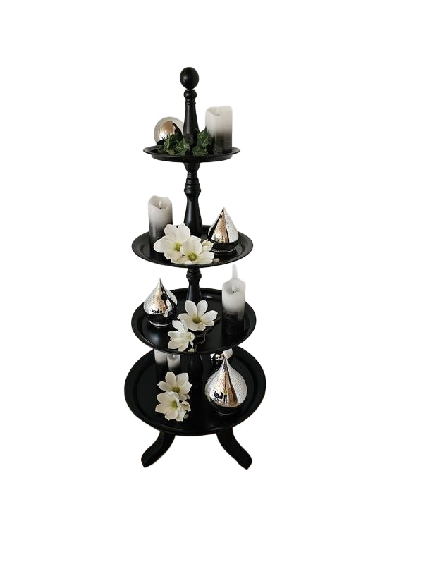 XXL-Deko-Etagere 4 Ebenen lackiertes Metall Höhe 35-122cm Verschd. Farben letzter G.