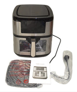 ZG04 Air Freyer KDF-591DW-2 9,2L XXL Heißluftfritteuse Silber/Schwarz 1800W