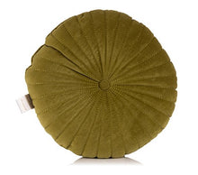 Lade das Bild in den Galerie-Viewer, Dekokissen 100% Baumwolle Ziernähte rund, Ø ca. 45cm Kissen
