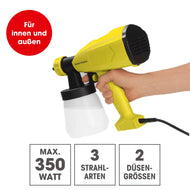 EASYmaxx Farbpistole Farbsprühpistole Farbspritzgerät Lackiergerät 350W Gelb p158
