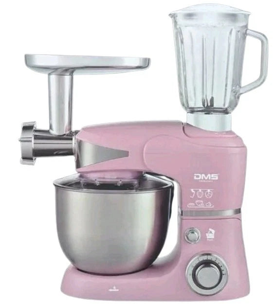 DMS 3 in 1 Küchenmaschine | Knetmaschine und Rührmaschine in einer 5 L Edelstahlschüssel mit Deckel verschiedene Farben